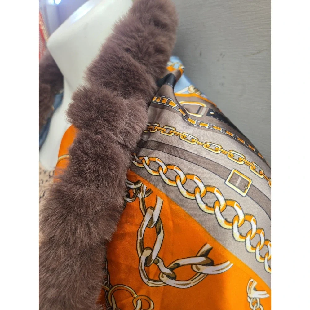 La Fiorentina faux fur shawl scarf
